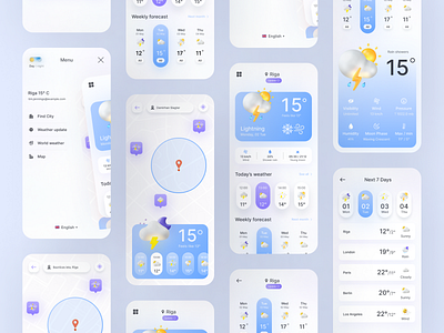 Weather 3d illustration ad adobe illustratore application blender branding forecast forecast app graphic design illustration ui ui design uiux uiux design ux ux design vector weather weather app web design