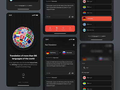 Translate App app clean daily ui design designer english app germany graphic design interface language language learning minimal mobile mobile ui on boarding translation ui ui design ux