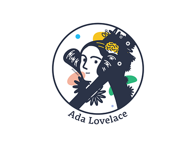 Ada Lovelace 2d ada lovelace art computer science design face graphic design iconic iconic women illustration mathematician mathematics woman women