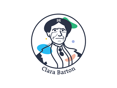 Clara Barton 2d american red cross art civil war clara barton design face graphic design iconic iconic women illustration nurse red cross woman women