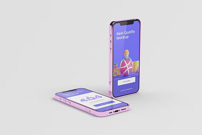 Free Phone Pro Mockups abstract app apple clean device display iphone 12 iphone 12 pro mockup phone phone mockup presentation realistic simple smartphone ui ux web webpage website