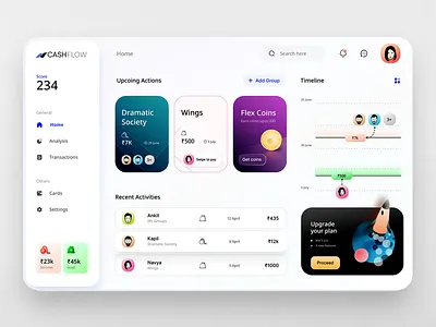 Finance Web App Design admin cash cashflow coin coins credits dashboard design finance fintech friends lend loan money profit share social theme webapp website