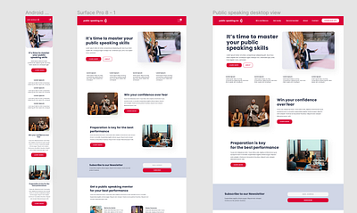 Public speaking responsive website design website