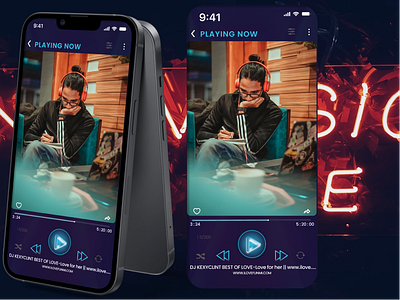 MUSIC PLAYER SCREEN DESIGN | dailyUI 009 branding dailyui design graphic design illustration logo mobile app musiplayer ui ux vector