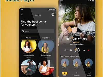 Music Player app design ui