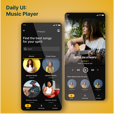 Music Player app design ui
