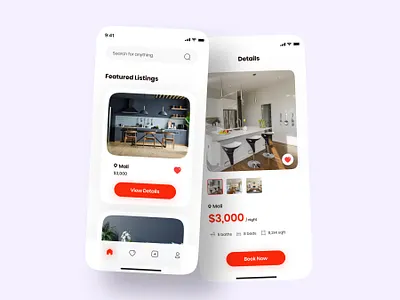 Rentall App app app design app interface design desktop view graphic design house rent app interface landing page product design rent app typography ui uiux uiux design ux website website design