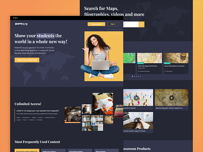 Maps101 - Concept design design landing page sketch ui uidesign ux web website