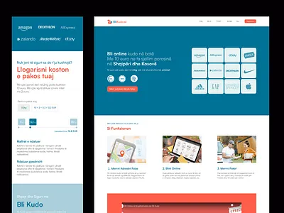 Website albania blikudo e commerce ui visual design website