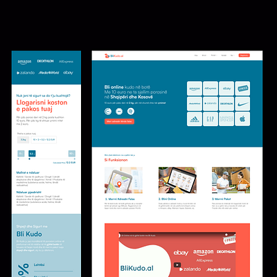 Website albania blikudo e commerce ui visual design website