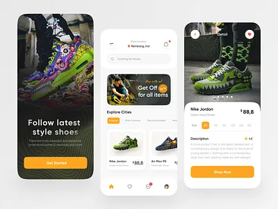 Shoe store adidas airmax animation app design brand clean footwear jordan market mobile nike nike air online shopping puma reebok shoe shoes shoes store ux vans