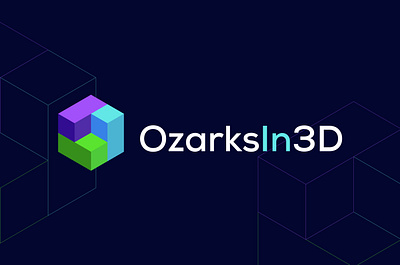 OzarksIn3D Logo Design 3d 3d logo 3d modeling 3d motion 3d printing brand identity design branding flat logo hexagon illustration logo design logo maker logodesign logotype minimalist logo modern logo neon colors