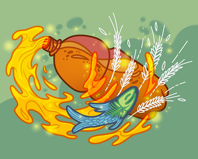 Unbottled beer art beer illustration nft