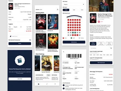 Layar: An App To Order Movie Ticket android app application cinema design figma film iphone movie order ticket ui ui design uidesign uiux user experience user interface watch