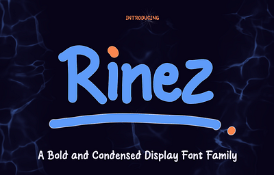 Rinez Font bold font branding comic design font handwritten illustration typography