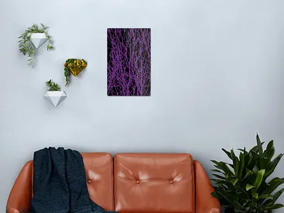 Artistic Purple Metal Print Wall Art art artistic curves fashion furniture lines metal picture print purple seamless violet wall