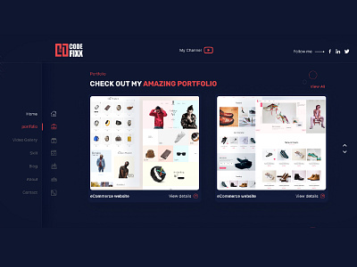 Show portfolio page design interface design ui ux