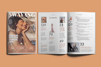 Magazine Template brochure creative fashion magazine indesign lifestyle magazine magazine magazine design magazine layout minimalist print