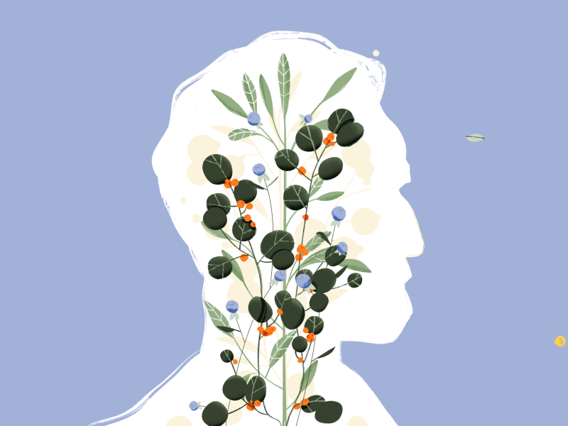 Everything is in your head 2d after effects animation character design gif illustration motion graphics ourshack plant vector work