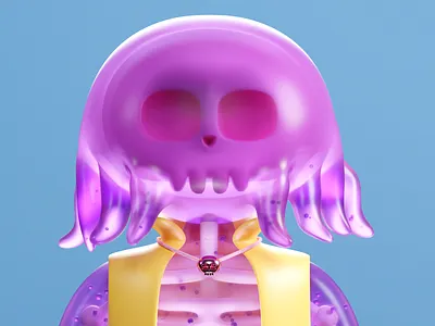 3D NFT Monster Characters 3d 3d art 3d artist 3d characters 3d composition 3d design 3d illustration 3d monest 3d nft bloody eyes character design character designer illustration monster nft artist octupus octupus head scary strange character transparent skin