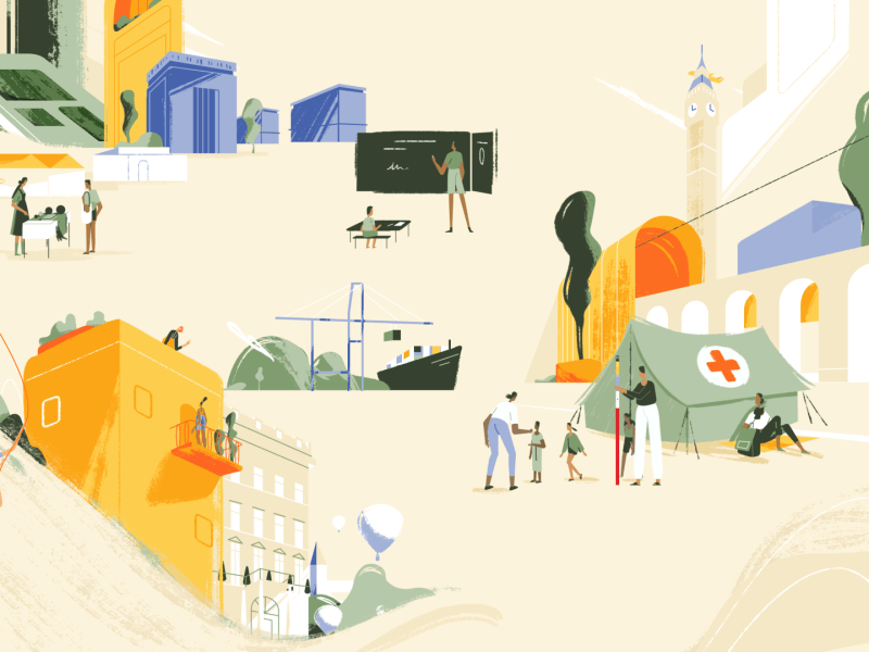 Prosperity 2d after effects animation character design gif illustration motion graphics ourshack vector work