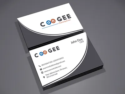 Business Card for COOGEE brand identity business card business card design company design gas graphic design illustration logo logo design minimal modern plumbing plumbing and gas professional unique