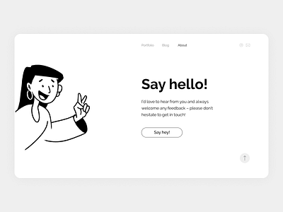 Welcome web page character hello hi illustration raster say hello ui web web design website
