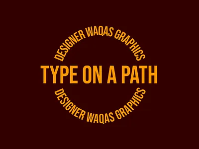 Type On A Path Text Style branding clean design graphic design illustration logo typography vector