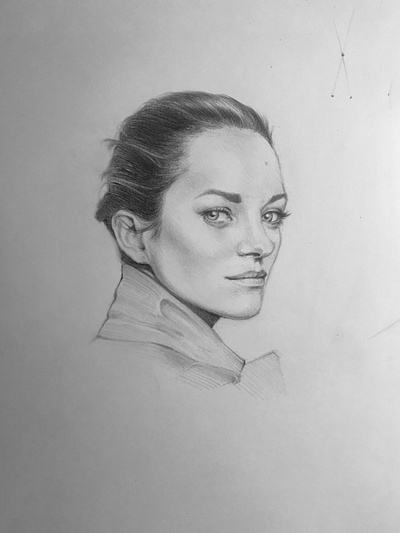 Marion cotillard marion pencil practice sketch