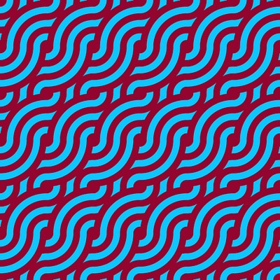 Pattern with colorful waves of circles and rings curve