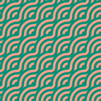 Pattern with colorful waves of circles and rings curve