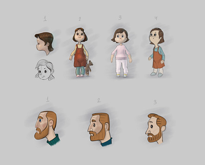 Character designs for "Andreas Hus" animation animation character concepts designs