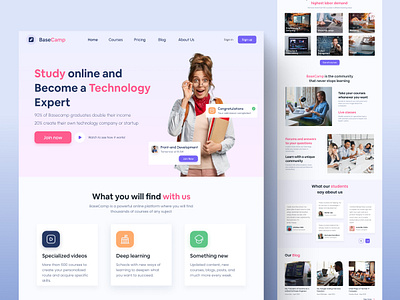 E-learning Landing page course courses dailyui e learning interface interfaces online product product design product designer study teachers ui ui interface uidesign uidesigner uidesigns uitrends uiux ux