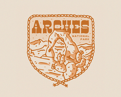 Arches National Park Western Shirt Design arches graphic design merchandise national park old retro shirt vintage west western wild
