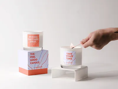 La Colorada candles packaging design branding candle candle packaging design freelancer graphic design logo logotype menstrual products packaging packaging design