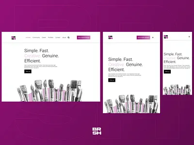 Creative's Website Case Study app brand branding brush case case study creative figma light logo mode product design purple study ui website