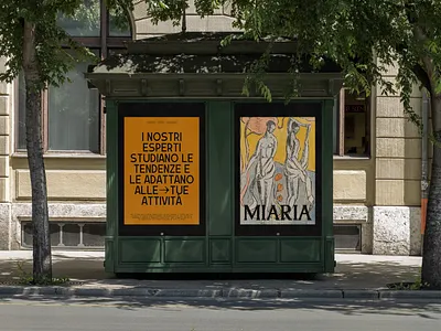 Miaria: branding agency banner billboard brand branding creative agency design graphic design identity logo logotype poster typography vector