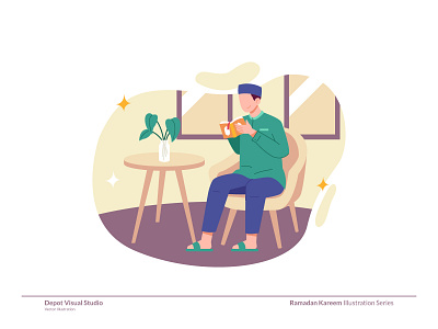 Read Al Quran - Ramadan Kareem Illustration al adha character eid al fitr flat happy illustration kareem mubarak muslim people ramadan vector