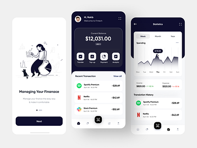 E-Wallet App app balance banking card clean finance fintech minimalist mobile app modern transfer ui uidesign wallet