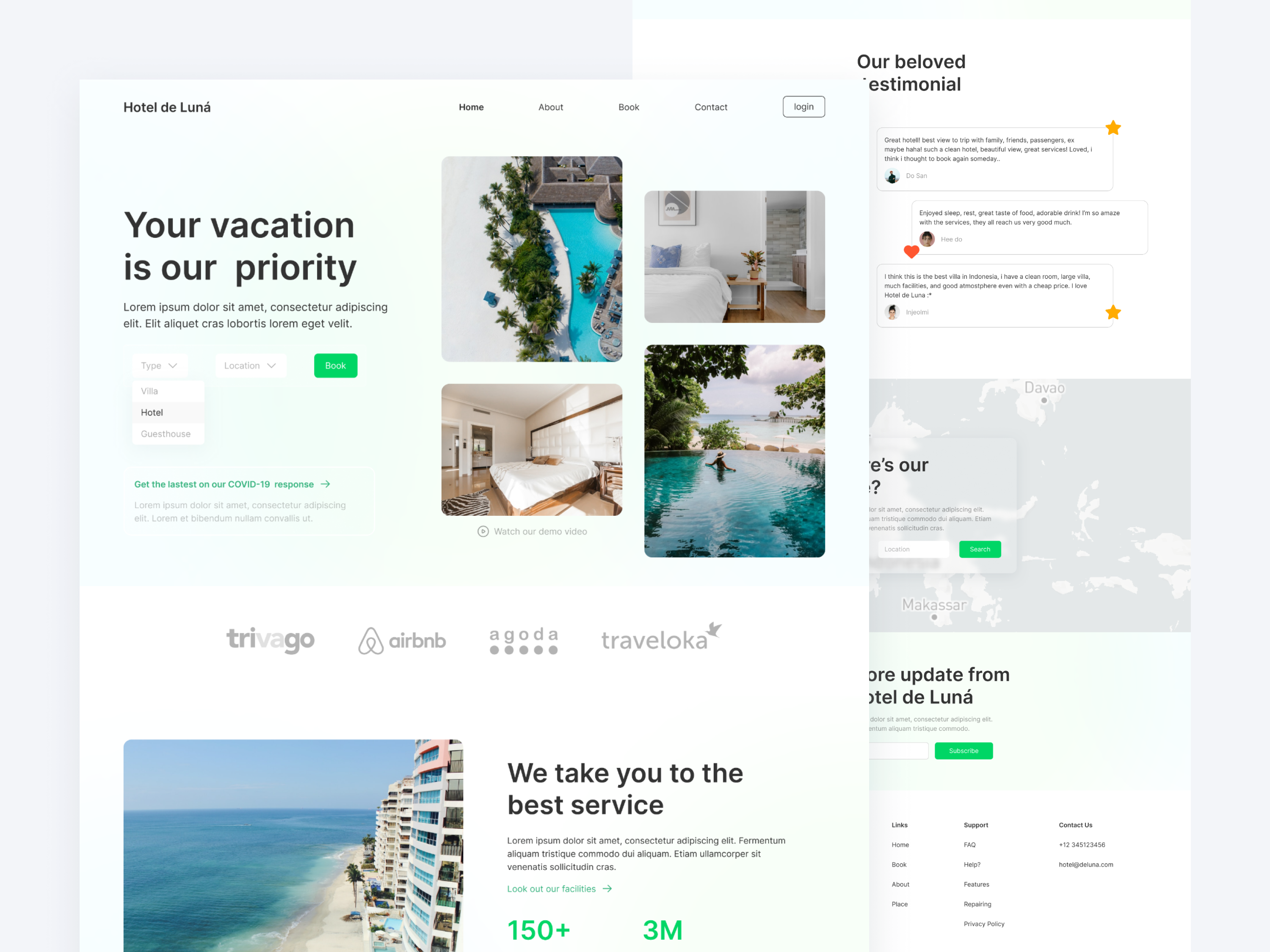 Example of I'll Make You Clean UI/UX Website