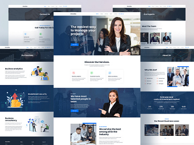 Emovilles - Corporate Agency Website 2022 agency website clean clean ui corporate corporate agency corporate agency website creative design landing page landing page design minimal responsive style guide trendy typography uiux web design website
