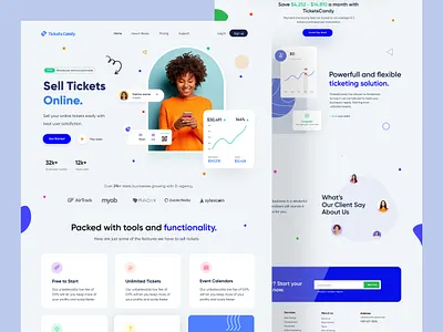Tickets Selling Web page ashik e commerce web home home page landing landingpage popular shot product design tickets tickets website ui ux web web design website design