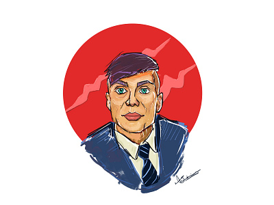 Thomas Shelby art character digital digitalart illustration peakyblinders scribble thomasshelby