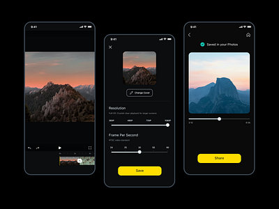 Video Editor App app ios ui uidesign ux uxdesign