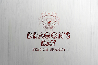 Dragon's Day French Brandy Logo artwork brand identity branding design graphic design illustration liquor logo logo logo design logos logotype typography vector vector logo