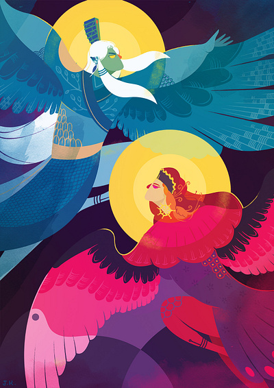 Goumang (Chinese Mythology) art artwork branding chinese colorful design graphic illustration jayekang myth mythology pattern