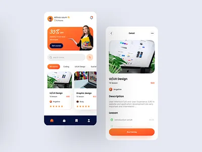 Online Course App course design e learning e learning education figma learn learning mobile app online course study trend ui uiux design ux
