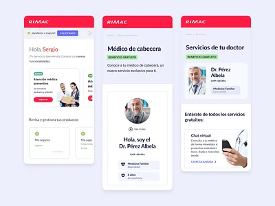 Medical App - Exploration app company design doctor experiencie home insurance interaction design medic medical ui ux web website