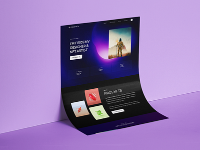 NFT Portfolio design interface minimal nft ui ux webdesign website