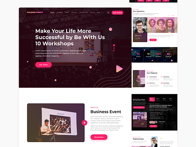 Business Event Landing Page Design business clean creative designinspiration designsolutions designuiux dribbble event flatdesign homepagedesign landingpage modern ui uidesign uitrends uiuxdesign userinterface ux webdesign website